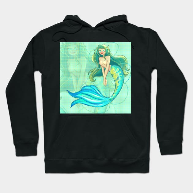 Pretty Mermaid Art Hoodie by camillekayart